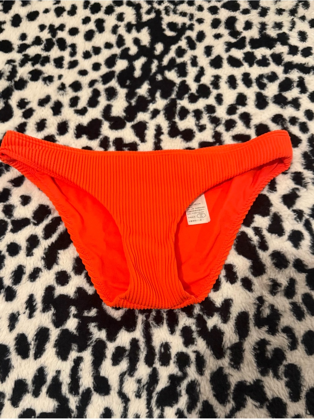 Hollister Bright Orange Ribbed Bikini Bottoms